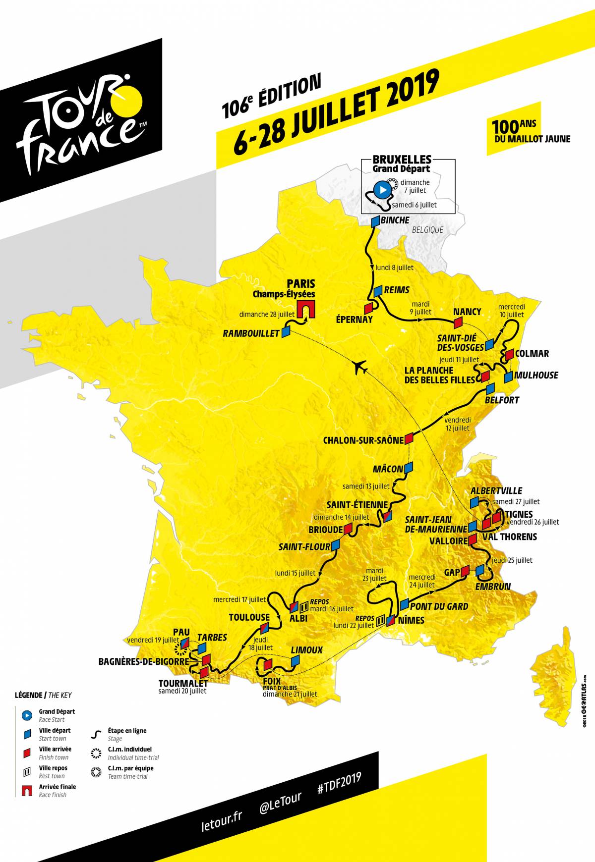 carte tour france